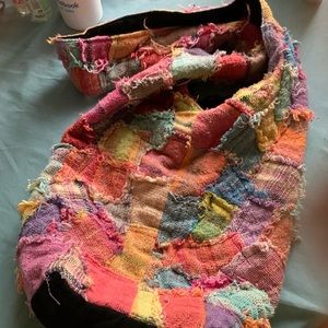 One of kind patch 💯 cotton bucket bag hobo look
